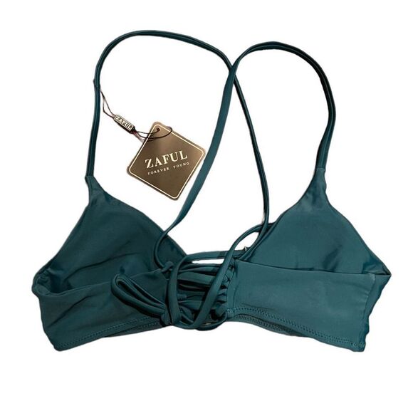 ZAFUL Women's Floral Print High Cut Crossback Lace-Up Bikini - Picture 12 of 17